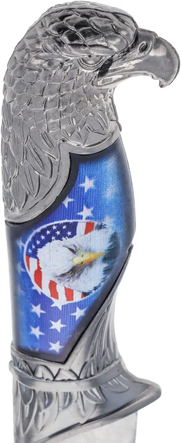 ASR Outdoor 13 Inch Collectors Hunting Knife Decorative Scabbard and Handle with Animal Head (Many Styles)
