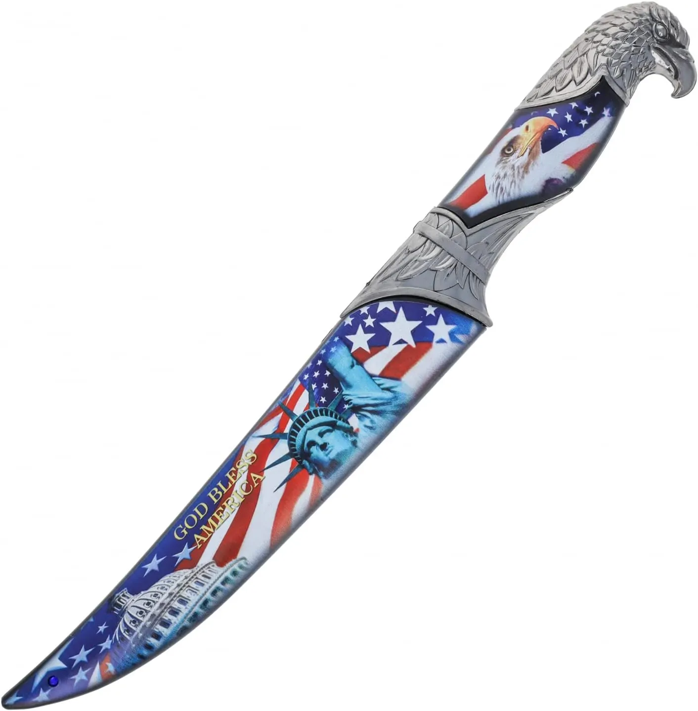 ASR Outdoor 13 Inch Collectors Hunting Knife Decorative Scabbard and Handle with Animal Head (Many Styles)