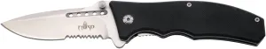 Assisted Folding Knife K2779BKS, Black G10 Handle, 7Cr17MoV Stainless Steel Blade, Satin Finish 10.1 cm with Saw Blade Sheath
