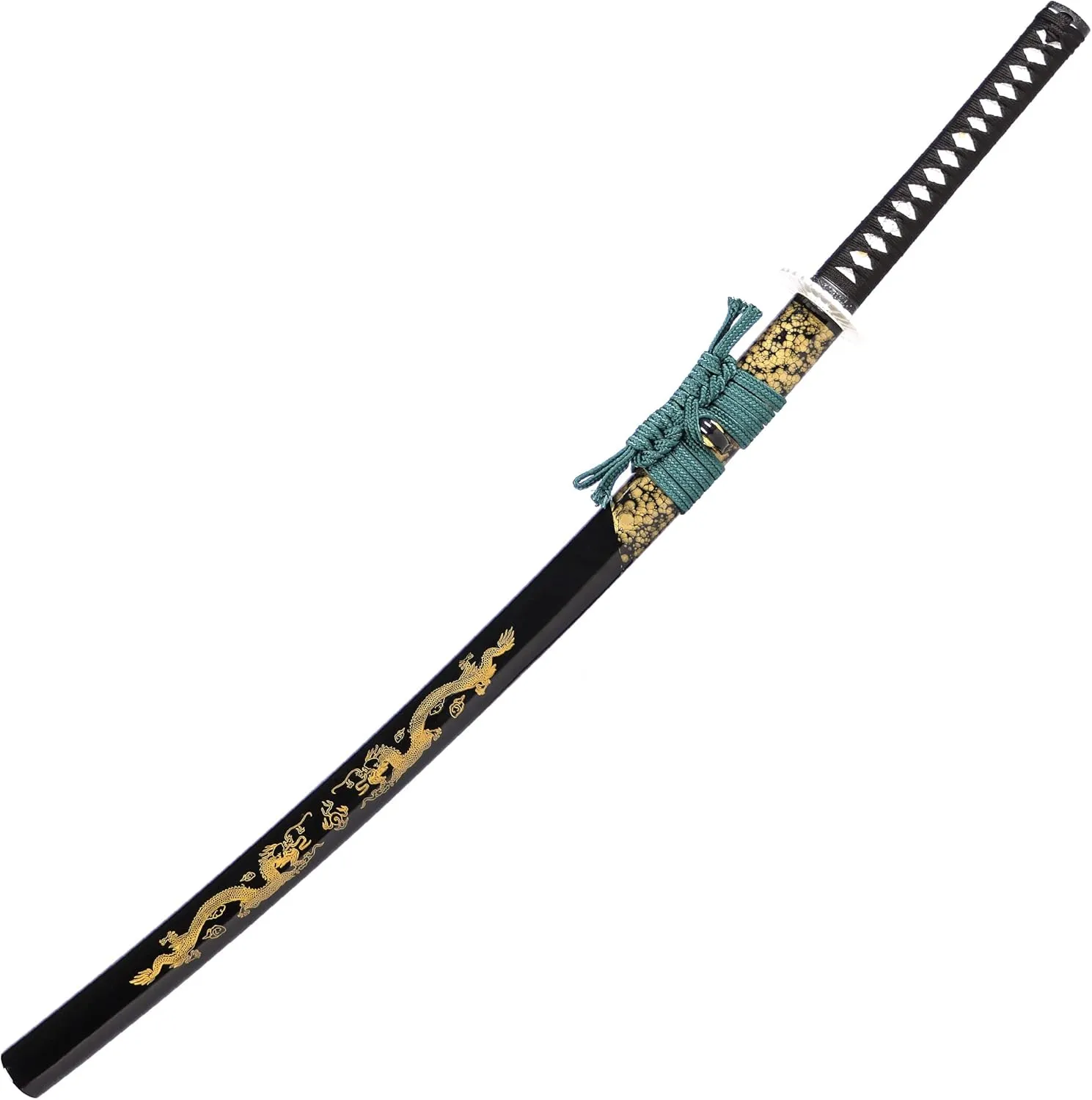 Authentic Hand-Forged Samurai Katana – Full Tang 1095 High Carbon Steel, Razor-Sharp Blade, Practical for Martial Arts & Collectors