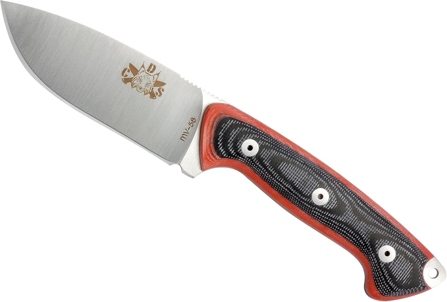 AXARQUIA Full Tang Survival and Bushcraft Knife for Hunting, Fishing, Camping and Outdoor, 4" Fixed-Blade, Sheath, Firestarter, Handmade Tactical Camp Knife