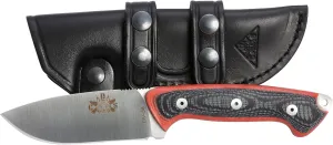 AXARQUIA Full Tang Survival and Bushcraft Knife for Hunting, Fishing, Camping and Outdoor, 4" Fixed-Blade, Sheath, Firestarter, Handmade Tactical Camp Knife