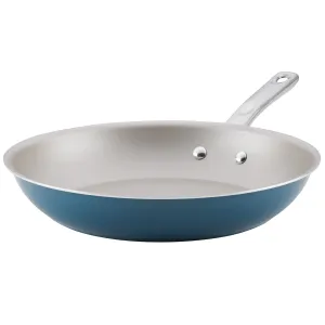 Ayesha Curry Home Collection Nonstick Frying Pan / Fry Pan / Skillet - 12.5 Inch, Twilight Teal Blue