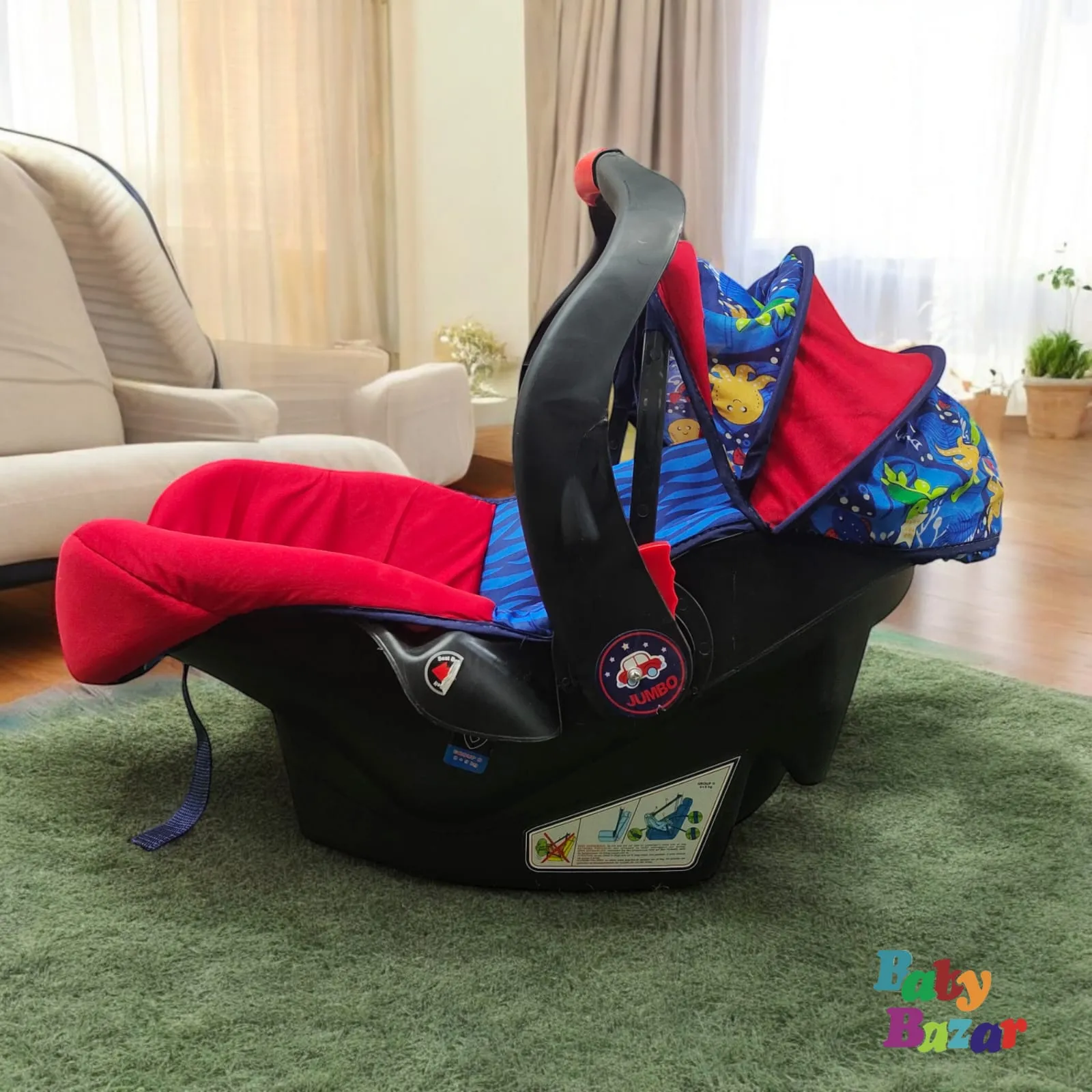 Baby Carry Cot & Car Seat with Soft Cushion Safe & Comfortable Travel Solution