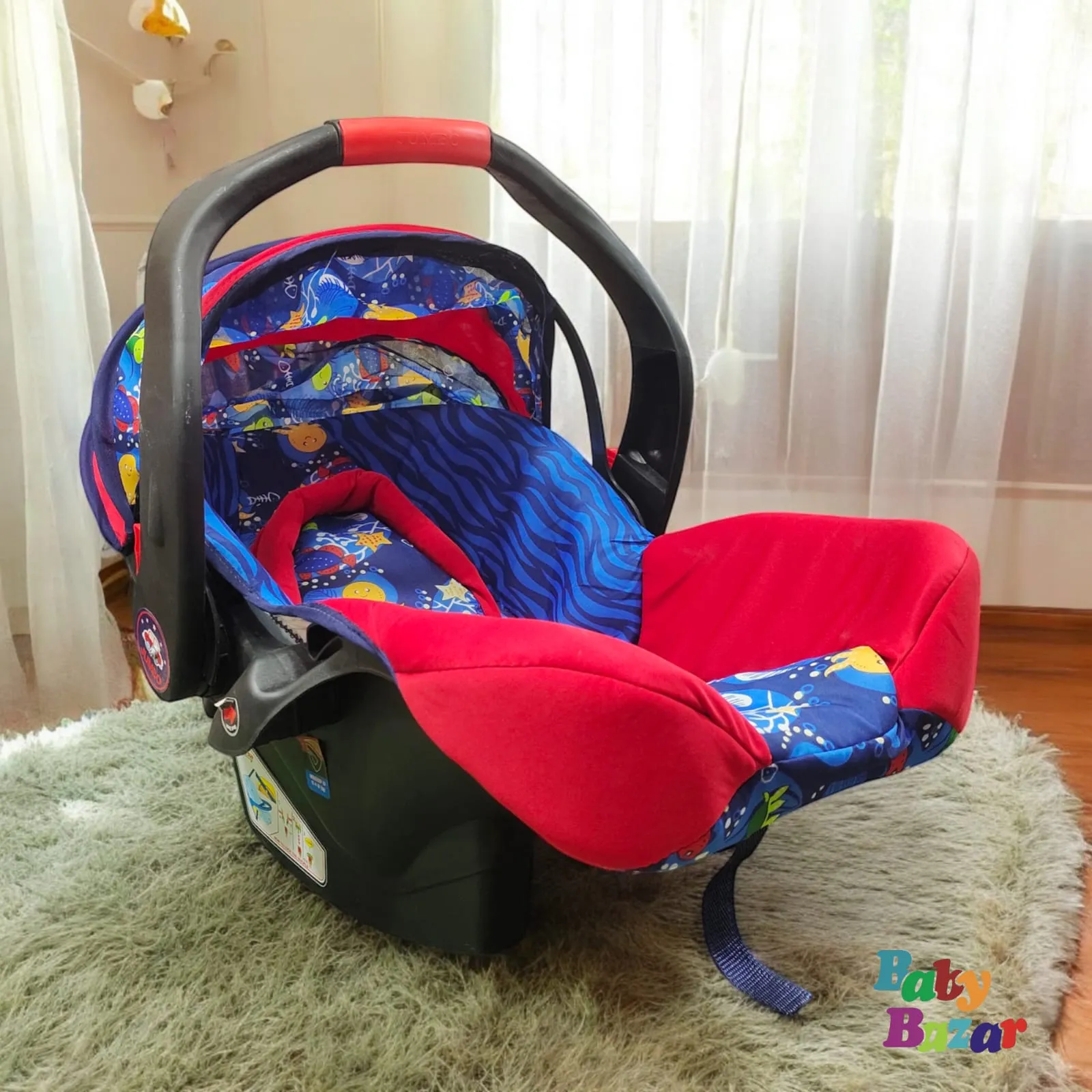 Baby Carry Cot & Car Seat with Soft Cushion Safe & Comfortable Travel Solution