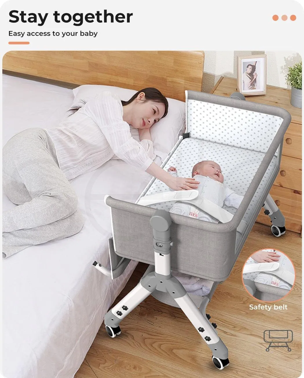 Baby Cot Bed Crib Portable Bassinet