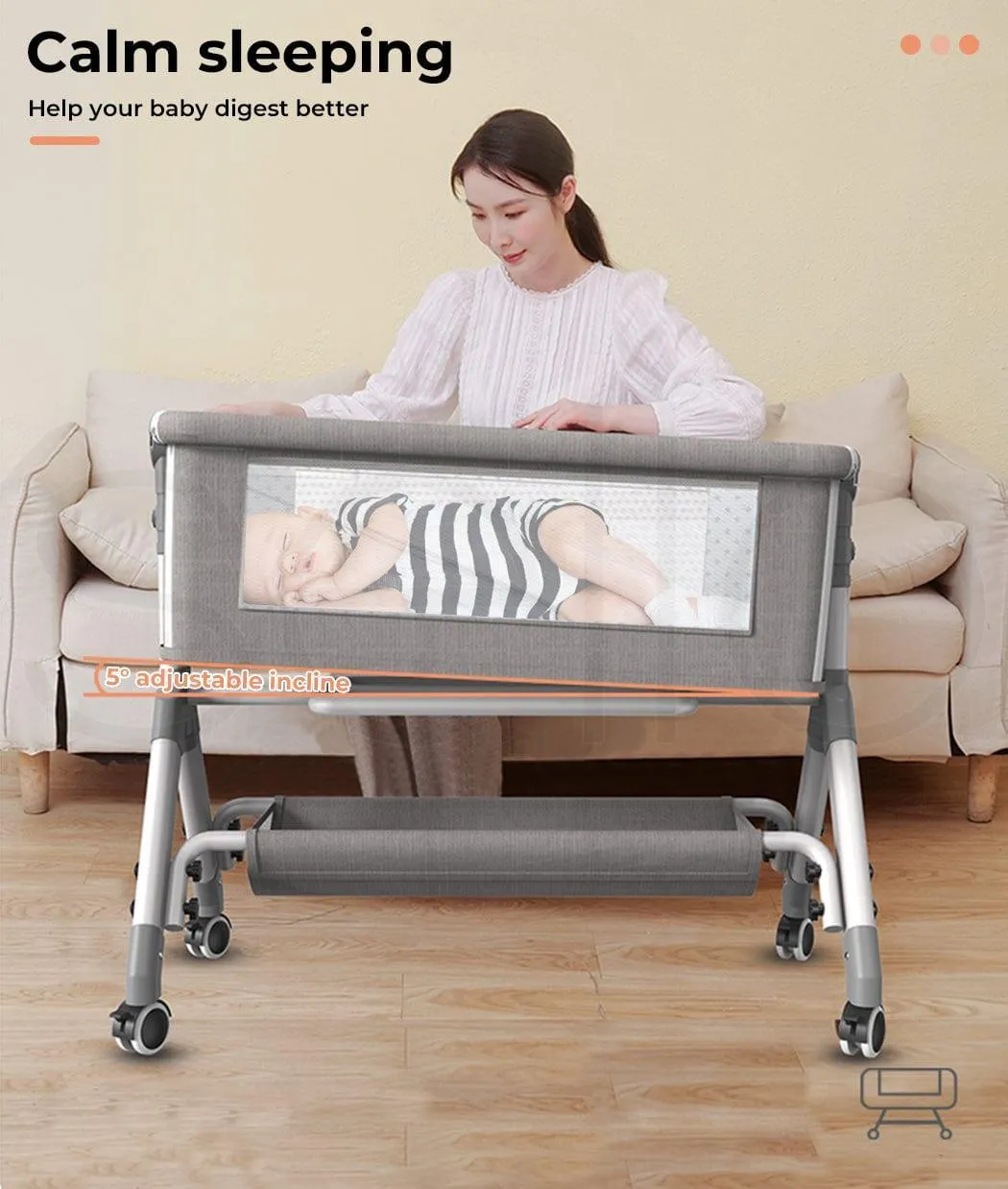 Baby Cot Bed Crib Portable Bassinet