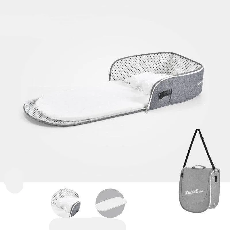 Baby Crib Multifunctional Folding Newborn Nest Toddler Bed Portable Sun Protection Mosquito Net Infant Camping Bed Travel Cot