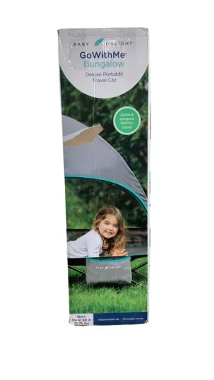 Baby Delight Go With Me Bungalow Deluxe Portable Travel Cot, Teal/Grey
