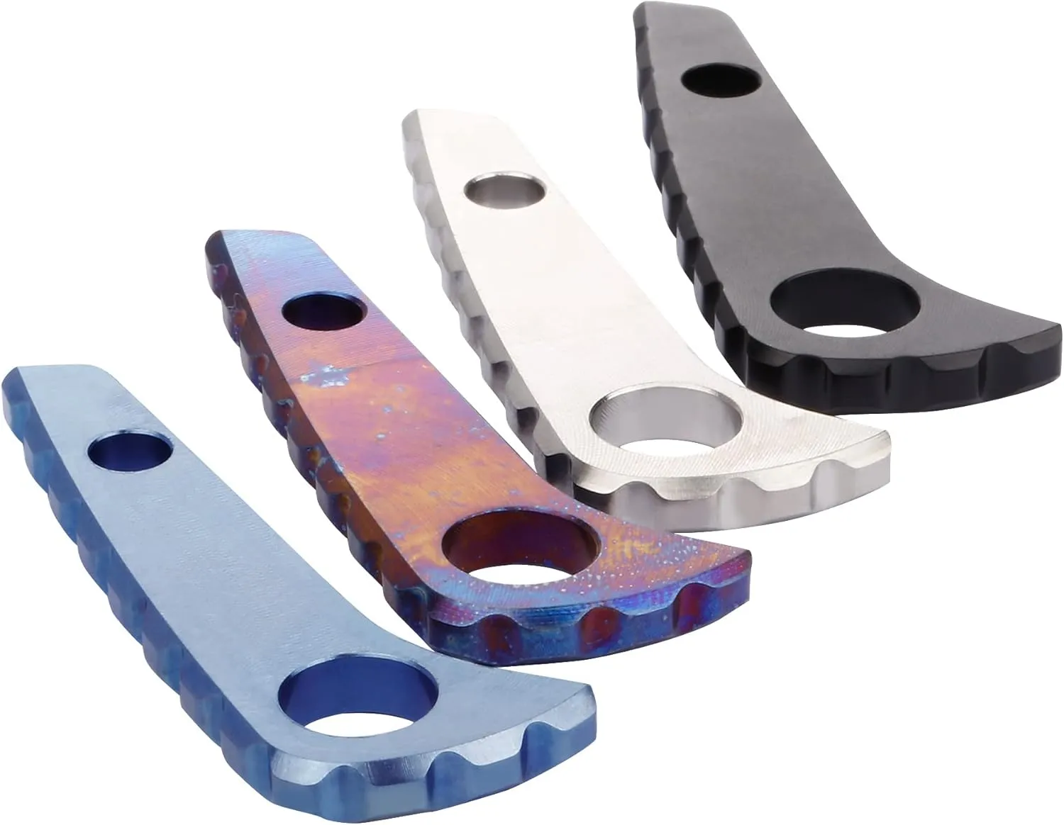 Back Spacer for Spyderco Paramilitary 2, Anodized Titanium Alloy CNC Spine Backspacer for C81, Premium Custom-made Accessory, Stonewash