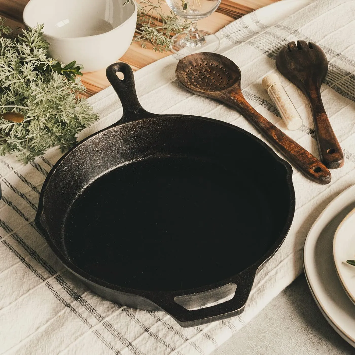Backcountry Iron 10-1/4 Inch Round Medium Pre-Seasoned Cast Iron Skillet