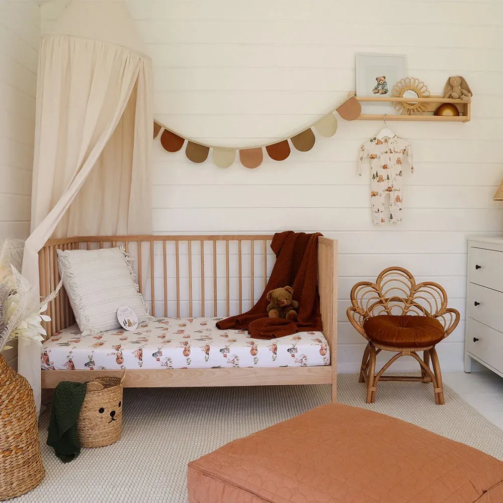 Bears Organic Fitted Cot sheet