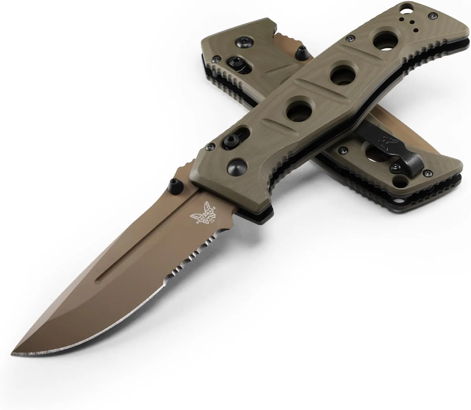Benchmade - Adamas 275 Tactical Knife with Olive Drab G12 Handle (275SFE-2)