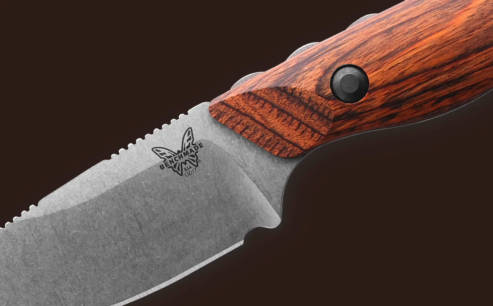 Benchmade Hidden Canyon Hunter 15017 Stabilized Wood 2.79" Fixed Blade Knife