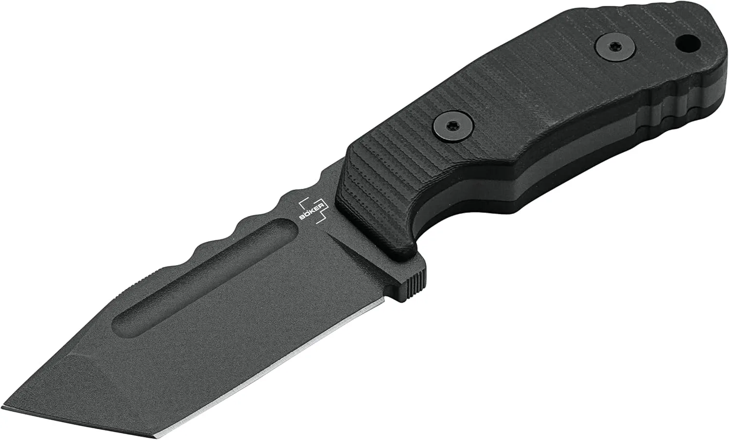 Böker Plus Little Dvalin Tanto - small fixed EDC knife with G10 handle scales - D2 blade - with Kydex sheath