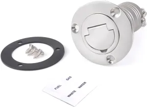 Boat Gas/Fuel/Diesel/Water/Waste Deck Fill/Filler Tank Key/Keyless Cap Marine Mirror-Polished 316 Stainless Steel Hardware for Boat Yacht Caravan 1-1/2"(38mm) /2"(50mm)