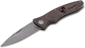 Boker Tirpitz-Damascus Wood 42 Folding Pocket Knife 110197DAM
