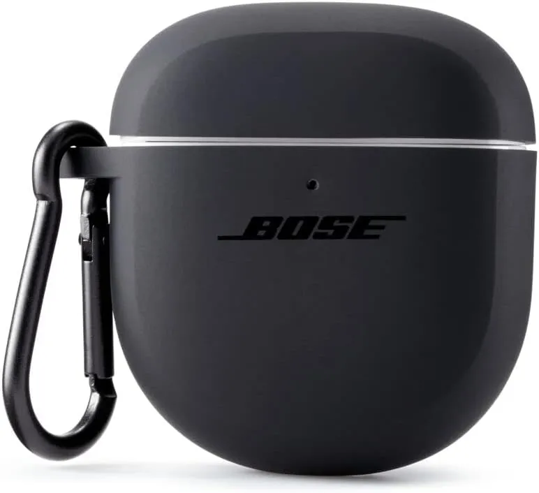 Bose Case Cover for QuietComfort Earbuds II, Protective Silicone Exterior, with Aluminum Carabiner for Convenient Carrying, Triple Black