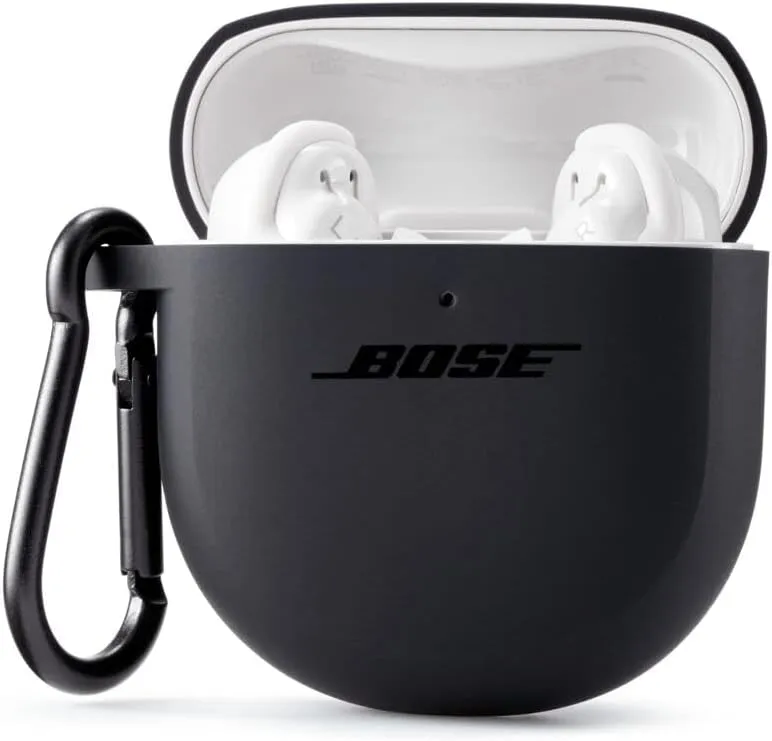 Bose Case Cover for QuietComfort Earbuds II, Protective Silicone Exterior, with Aluminum Carabiner for Convenient Carrying, Triple Black