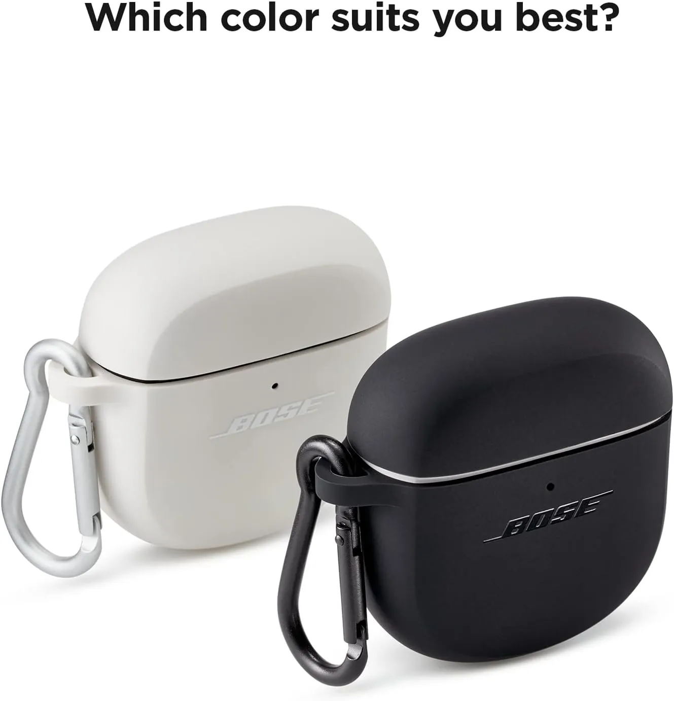 Bose Case Cover for QuietComfort Earbuds II, Protective Silicone Exterior, with Aluminum Carabiner for Convenient Carrying, Triple Black