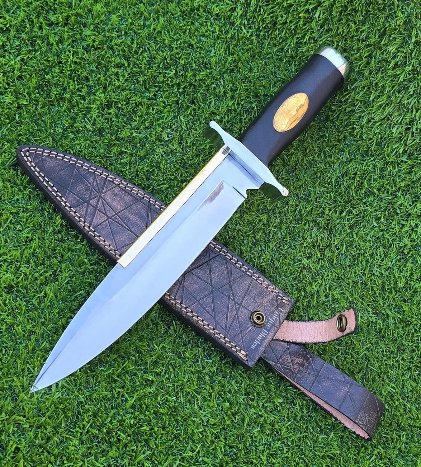 Bowie Knife, Fix Blade Carbon Steel, 14-Inches Full Tang, Hunting Camping Outdoor Survival, Heavy Duty Sharpe Knife With Sheath
