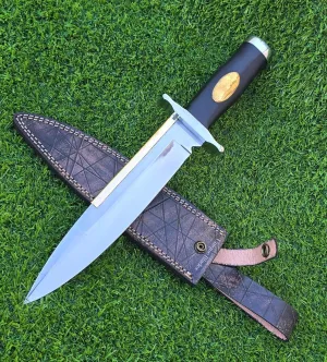 Bowie Knife, Fix Blade Carbon Steel, 14-Inches Full Tang, Hunting Camping Outdoor Survival, Heavy Duty Sharpe Knife With Sheath