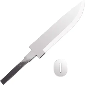 BPS Knives Blank 06 - Blank Blade for Knife Making - 5" Carbon Steel Rat Tail Blade - Scandinavian Scandi Grind Knife Blank - DIY Knives Making Blades