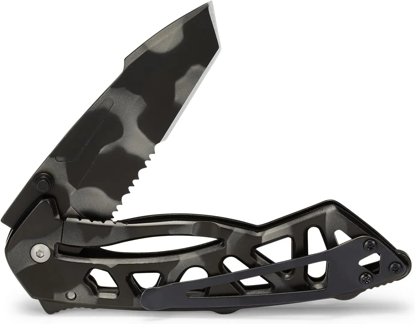 Buck Knives 0870 Bones Partially Serrated Tactical Folding Knife with Clip