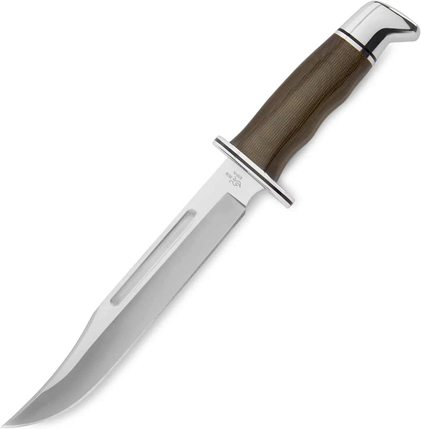 Buck Knives 120 General Fixed Blade Hunting Knife with S35VN Stainless Steel Blade and Micarta Handle