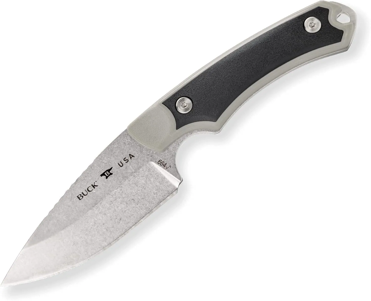 Buck Knives 664 Alpha Hunter Select Fixed Blade Hunting Knife with 420HC Steel, Gray