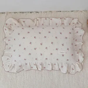 BuLuTu Toddler Pillowcase Cotton Muslin Kids Pillow Cases Enveloped Soft Breathable Children Teens Pillow Cover for Sleeping Traveling, Standard Size Pillow Protector, 1 Piece,Berry Pattern, 28"x18"