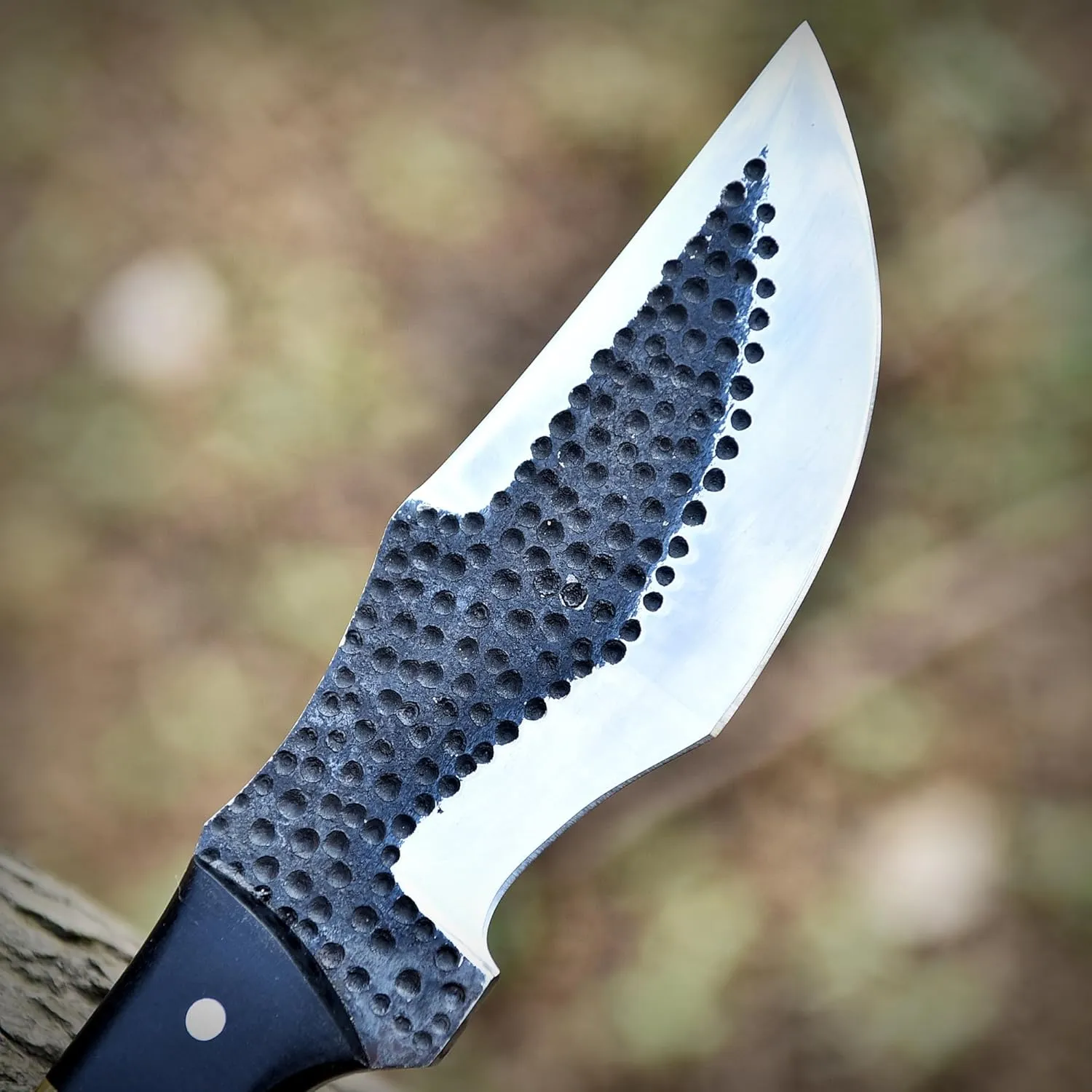Bushcraft Tracker Knife with Black Carbon Steel Blade & Leather Sheath – Knife with Micarta Handle for Unrivaled Camping Performance & Outdoor Hunting Tool - Gift for Men