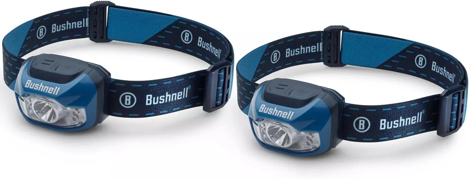 Bushnell Headlamp LED 500 Lumens 4 Modes, (2) Pack