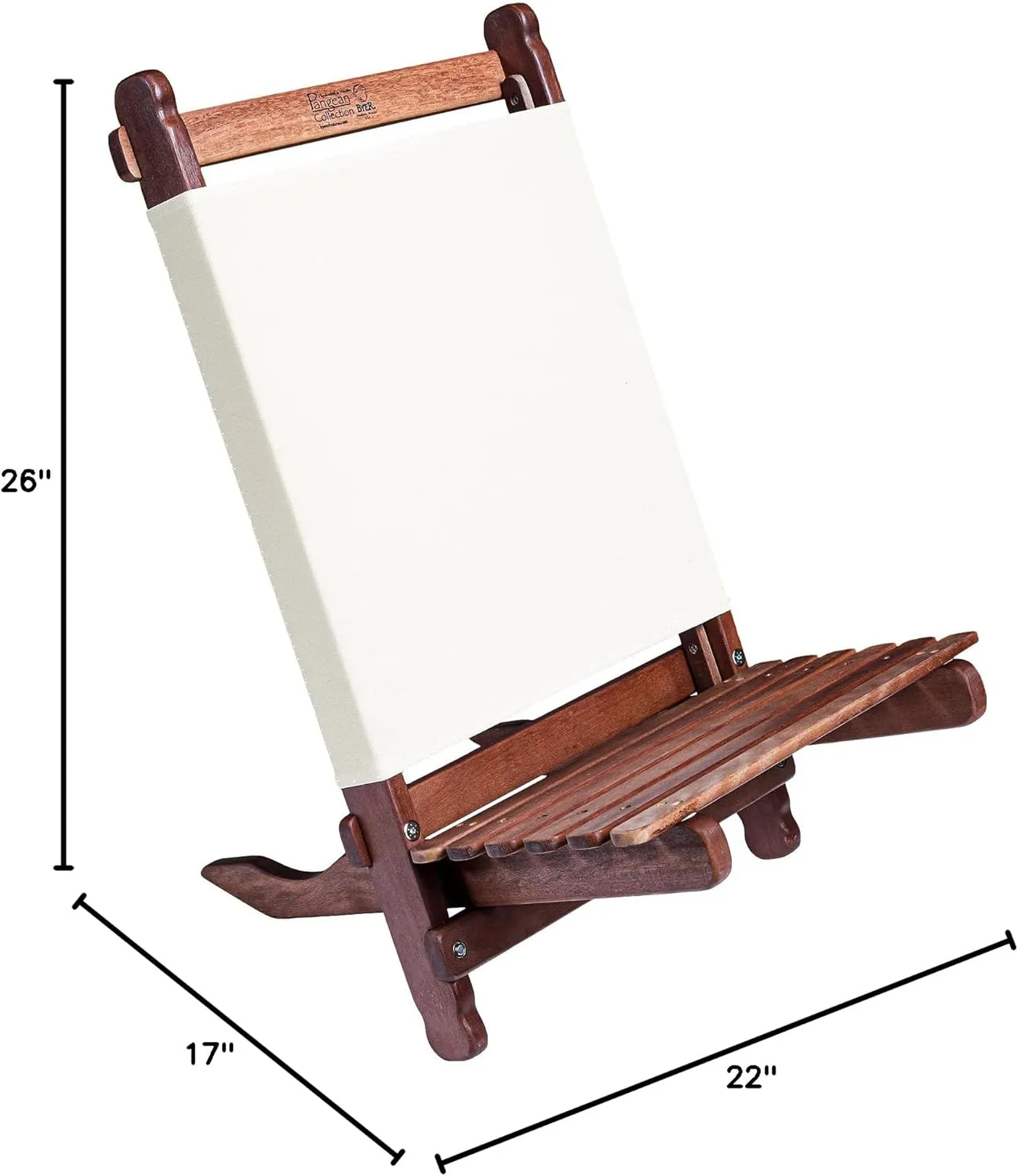 BYER OF MAINE Pangean Lounger, Durable Hardwood with Heavy Duty Polyester, Easy to Fold and Carry, Portable and Foldable Pangean Furniture