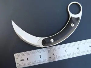 C16901 Fixed Blade Knives D2 Steel G10 Handle Outdoor Survival Claw Knife,Camping EDC Tools, Kydex Sheaths(Silver)