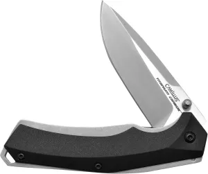 Camillus Carbide Edge 7.75" Tactical Folding Knife with 3.25" Drop-Point, 420 Stainless, Titanium Bonded Blade and GFN Handle (19400)