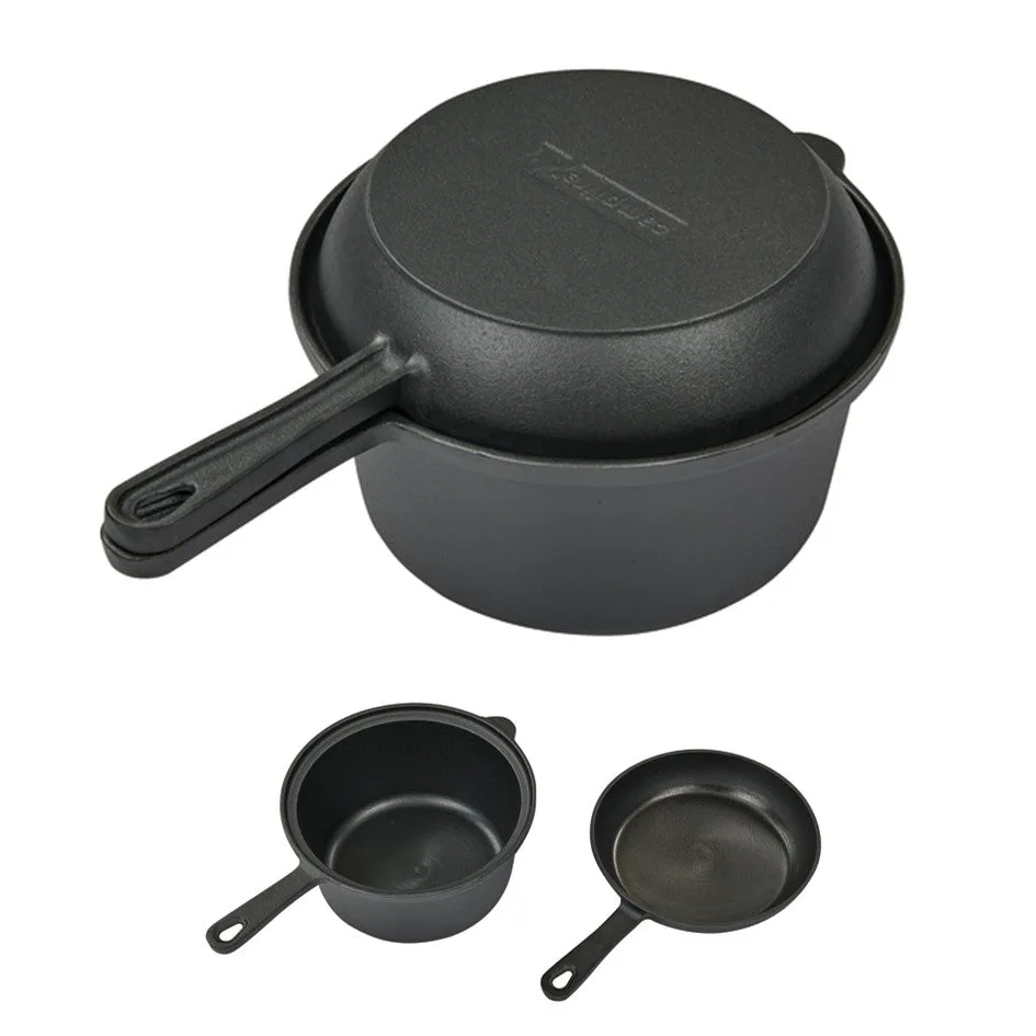CAMPFIRE 2.3QT CASTIRON SAUCEPAN WITH SKILLET LID