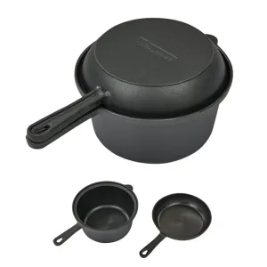 CAMPFIRE 2.3QT CASTIRON SAUCEPAN WITH SKILLET LID