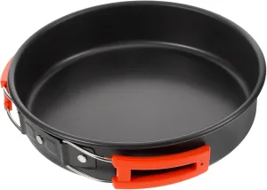 Camping Cooking Utensils Set Aluminum Nonstick Cooking Pot Skillet Pan for Outdoor Hiking