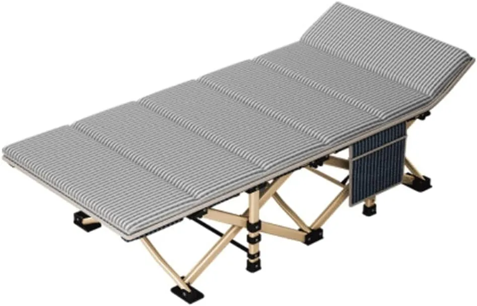 Camping Cot Bed Camping Cot, Portable Foldable Outdoor Bed with Carry Bag for Adults Kids, Heavy Duty Cot for Traveling Gear Supplier, Office Nap Comfortable for Outdoor&Indoor