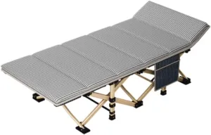 Camping Cot Bed Camping Cot, Portable Foldable Outdoor Bed with Carry Bag for Adults Kids, Heavy Duty Cot for Traveling Gear Supplier, Office Nap Comfortable for Outdoor&Indoor