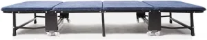 Camping Cot Bed Easy to Fold Heavy Duty Folding Bed, 300 Lbs Max Weight Capacity, Guest Bed with 3D Stretch Knit Material Cover Mattress Comfortable for Outdoor&Indoor