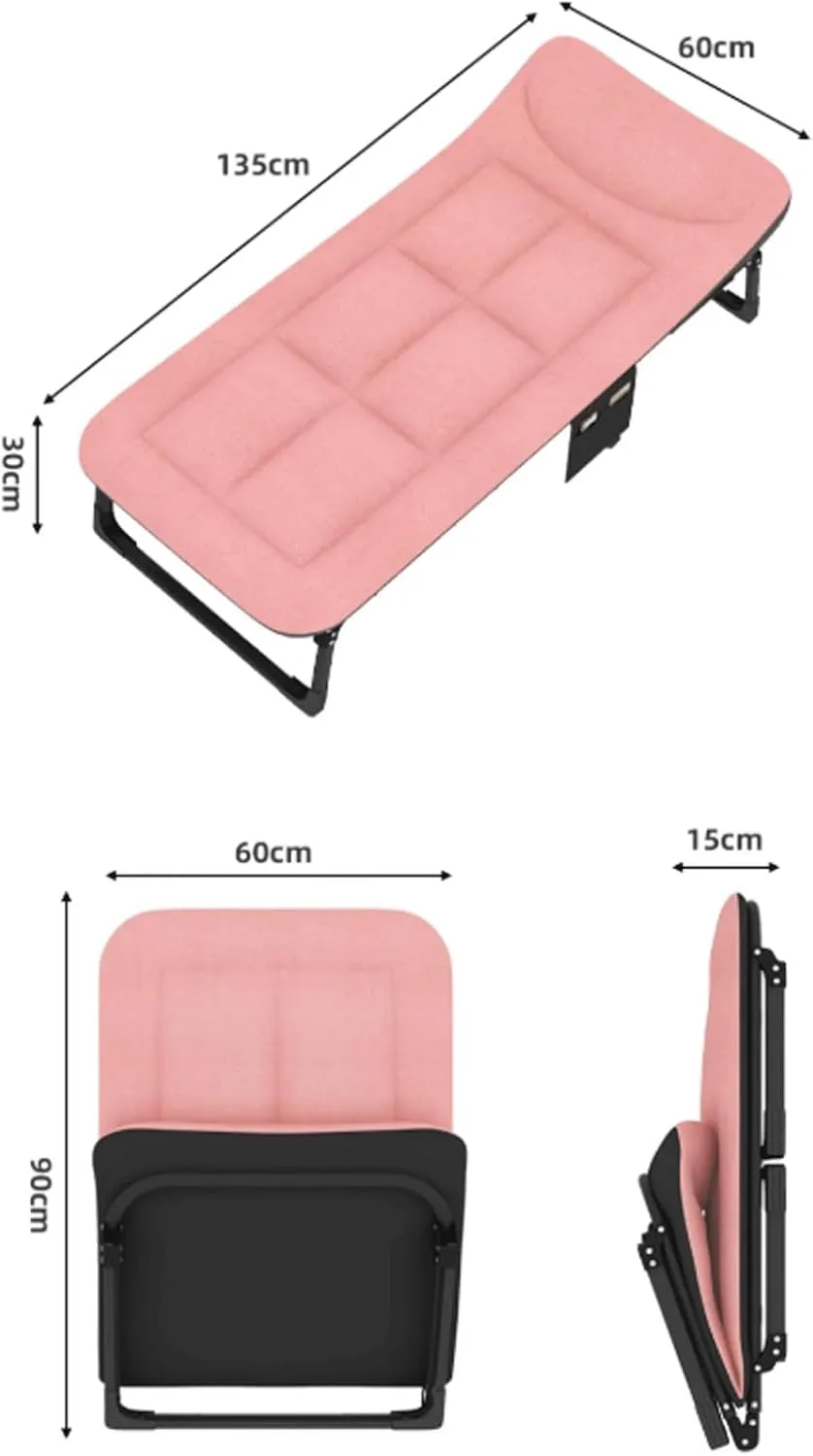 Camping cot Folding Bed Portable Camping Cot Adjustable 6-Position Space-Saving Folding Cot for Office Nap Beach Vocation and Home Lounging Folding cot