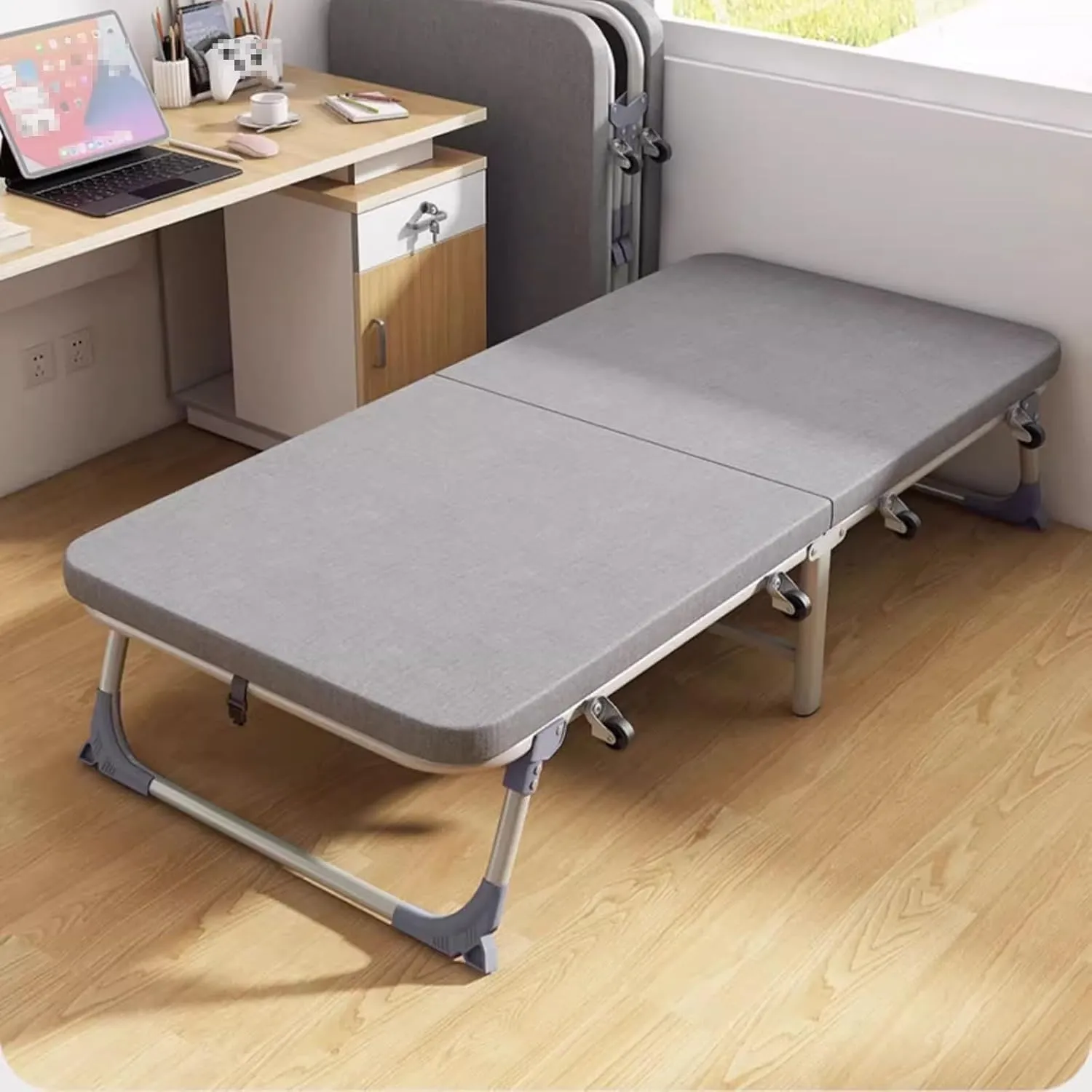 Camping Cot for Adults Folding Bed with Mattress Sleeping Cot Bed Supports 441 Lbs for Bedroom,Office,Camping Camping Bed