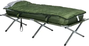 Camping Cot, Outdoor Folding Bed Set with Mattress, Sleeping Bag, Pillow, and Carry Bag, Comfortable and Portable, for Travel Camp Beach
