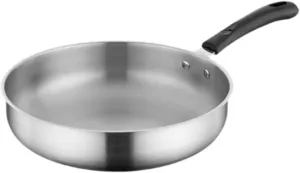 Camping Frying Pan Deep Fry Pan Nonstick Portable Gift Cooker Stainless Steel Skillet for Picnic Hiking Outdoor Home Camping, 25.2cm