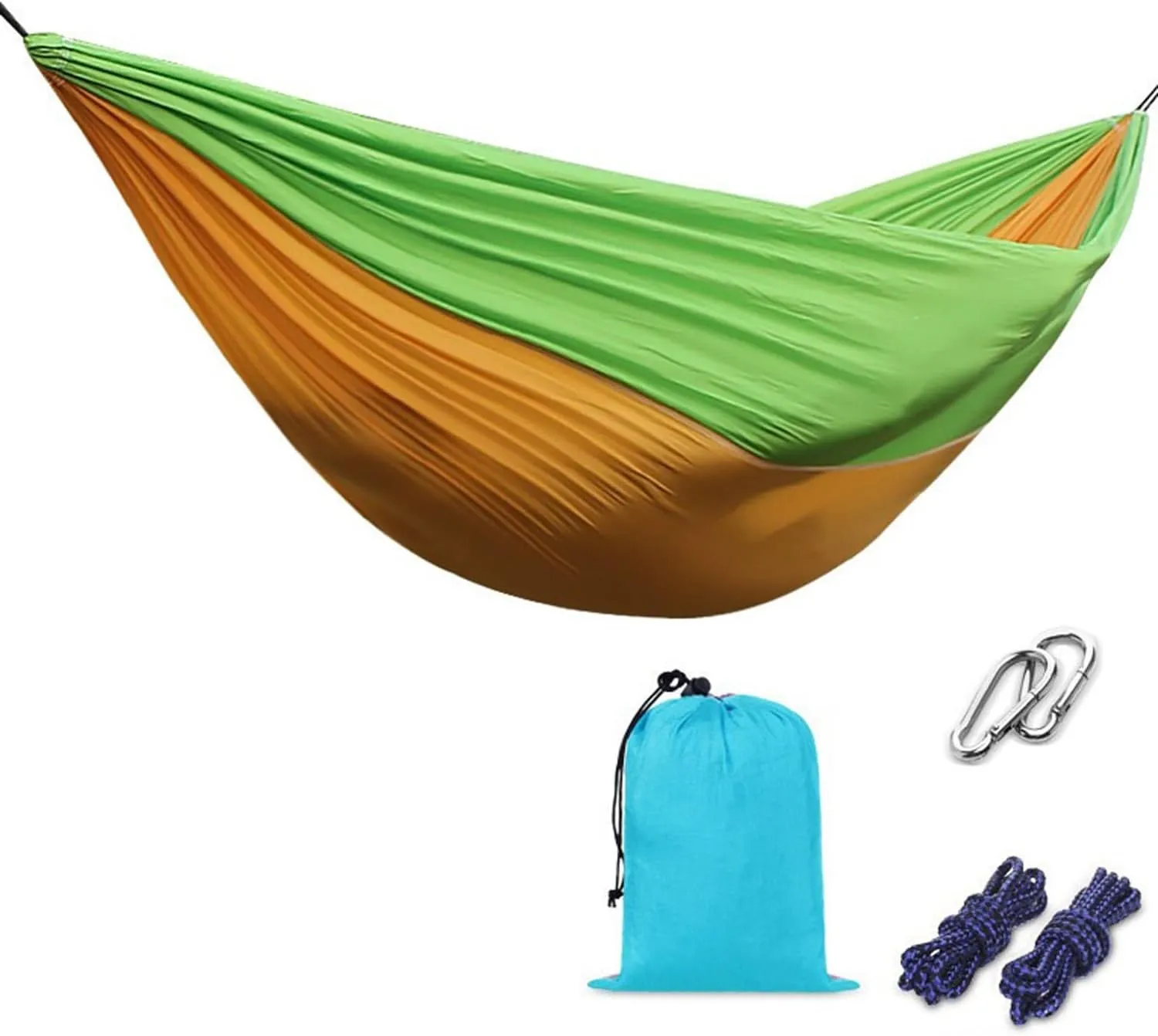 Camping Hammock 210T Nylon Breathable Hammock Tent with Tree Straps & Aluminum Alloy Carabiners Travel Hammock Quick Drying for Hiking Backpacking Garden (Color : C, Size : 250x140cm)