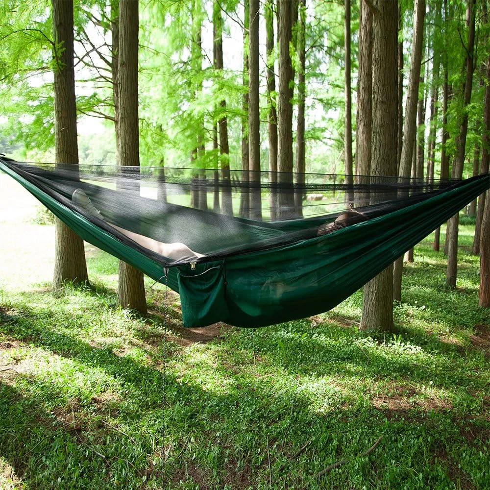 Camping Hammock with Mosquito net Tent Portable Lightweight 2 Person for Outdoors Backpacking Hiking Trekking
