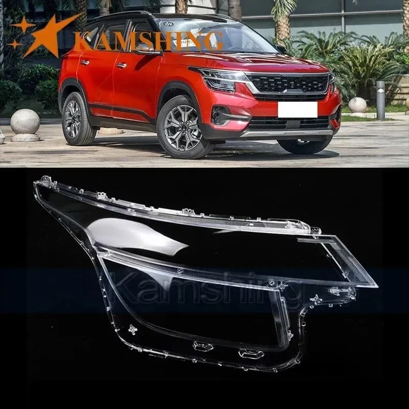 CAPQX Front Headlight Cover Compatible for KIA KX3 Seltos 2019 2020 2021 Head Light Glass Lights Shell Lampshade Headlamp Mask Lens(Right Side)
