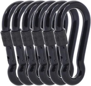 Carabiner Clips, 316 Stainless Steel Carabiner Clip, Heavy Duty Carabiner Hooks, Keychain Carabiners, Multi-Purpose Spring Snap Hook for Dog Leash, Outdoor Camping, Swing, Hammock